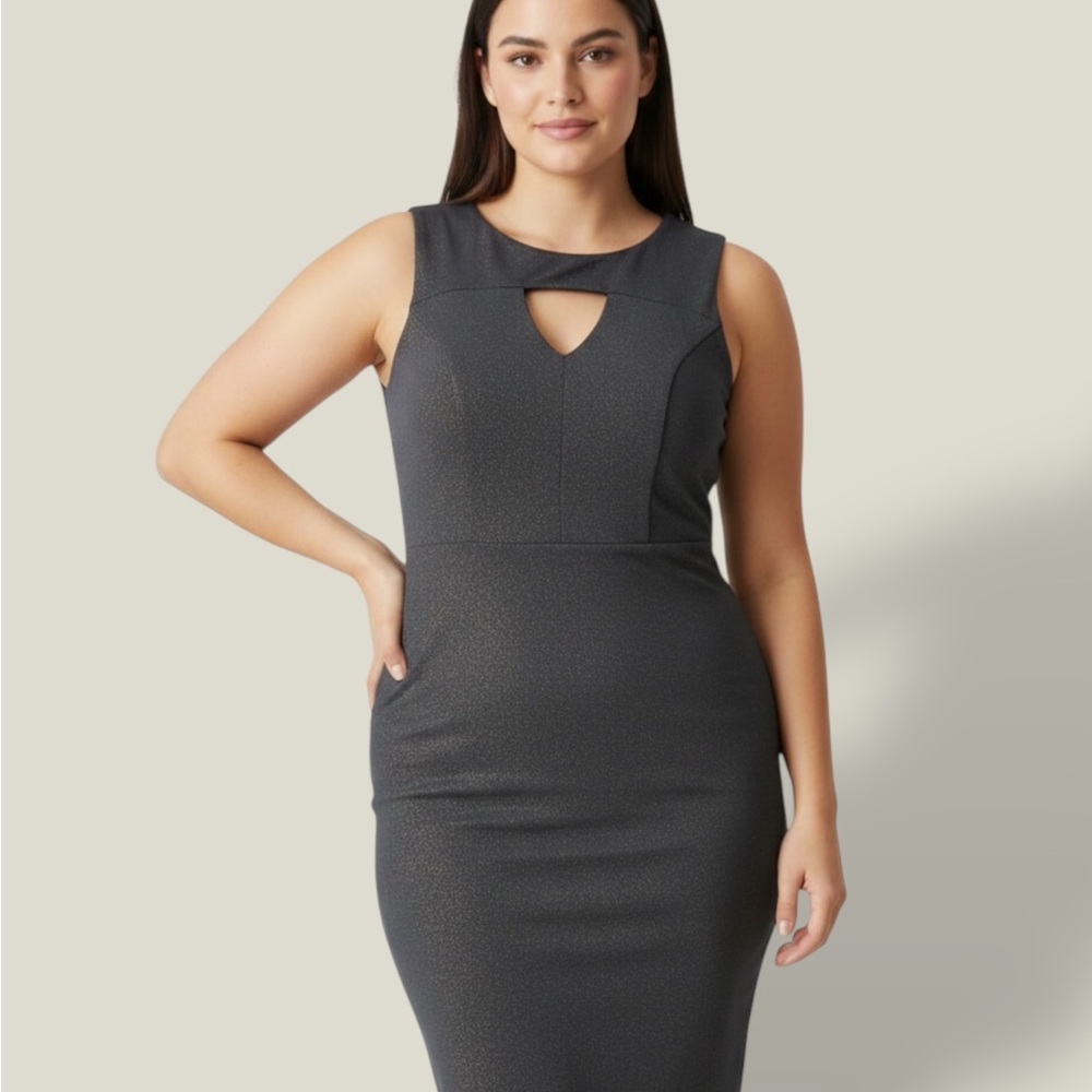 Elegant Gray Sleeveless Dress